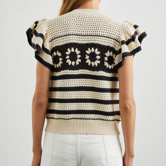 Rails Penelope short sleeve crochet sweater - Picture 2 of 7